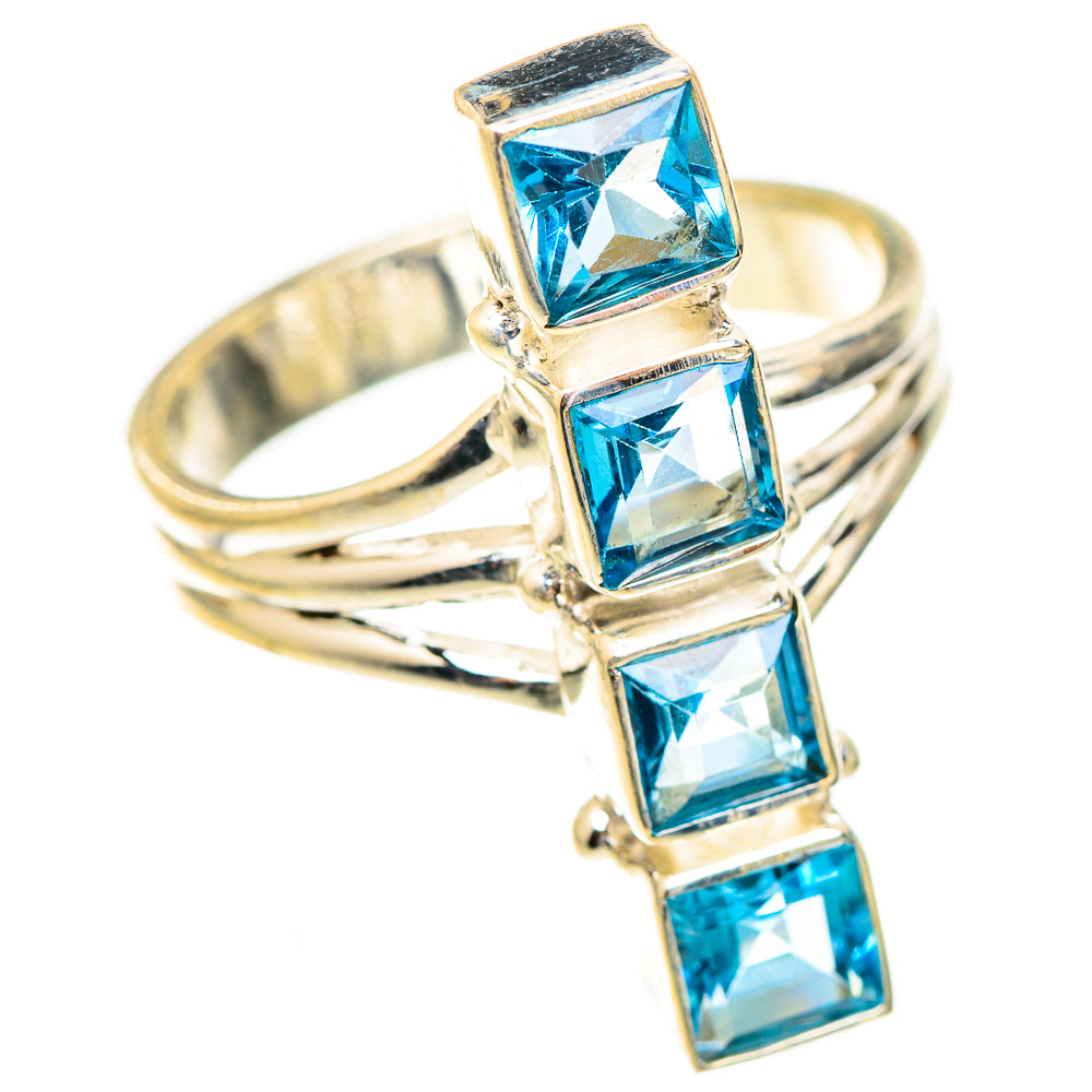 Swiss Blue Topaz Rings handcrafted by Ana Silver Co - RING123768 - Photo 2