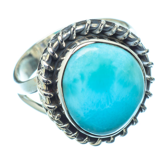 Larimar Rings handcrafted by Ana Silver Co - RING12671