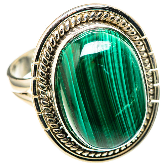 Malachite Rings handcrafted by Ana Silver Co - RING128923 - Photo 2