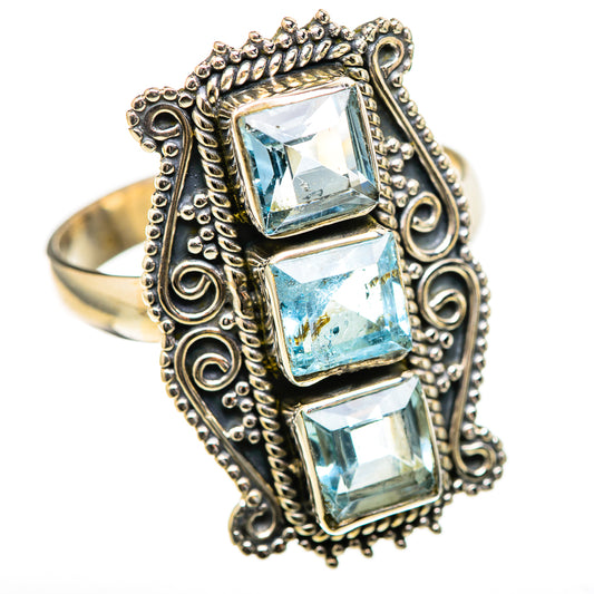 Blue Topaz Rings handcrafted by Ana Silver Co - RING128981 - Photo 2
