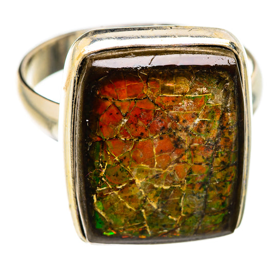 Ammolite Rings handcrafted by Ana Silver Co - RING129336 - Photo 2