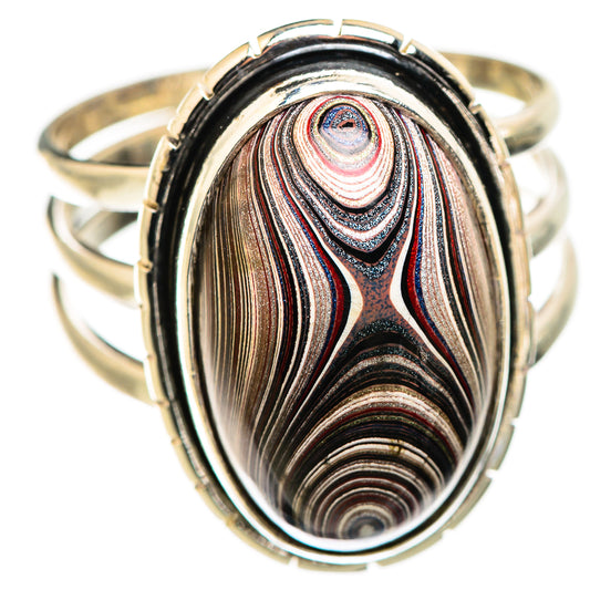 Fordite Rings handcrafted by Ana Silver Co - RING129351 - Photo 2