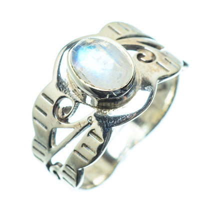 Rainbow Moonstone Rings handcrafted by Ana Silver Co - RING24528