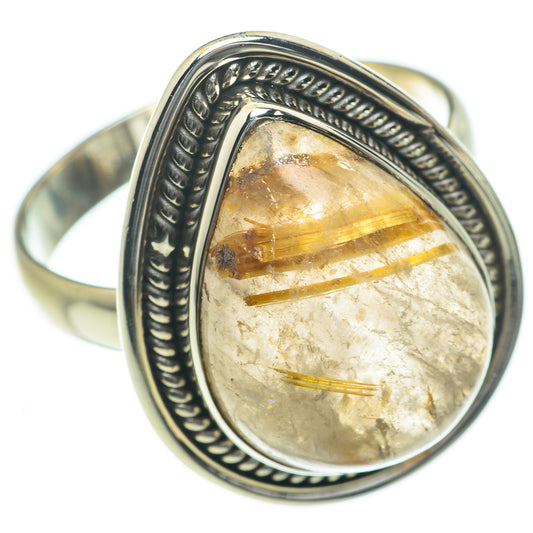 Rutilated Quartz Rings handcrafted by Ana Silver Co - RING60049