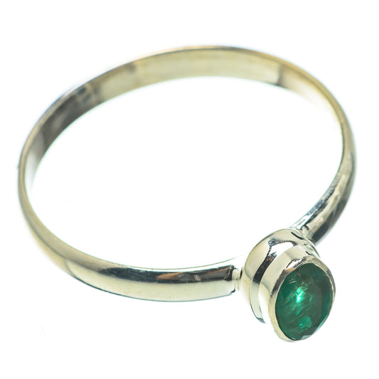 Zambian Emerald Rings handcrafted by Ana Silver Co - RING60393