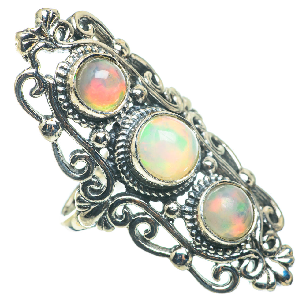 Ethiopian Opal Rings handcrafted by Ana Silver Co - RING60651