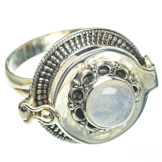 Rainbow Moonstone Rings handcrafted by Ana Silver Co - RING61077