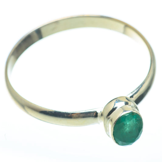 Zambian Emerald Rings handcrafted by Ana Silver Co - RING61637