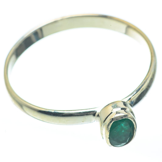 Zambian Emerald Rings handcrafted by Ana Silver Co - RING62175