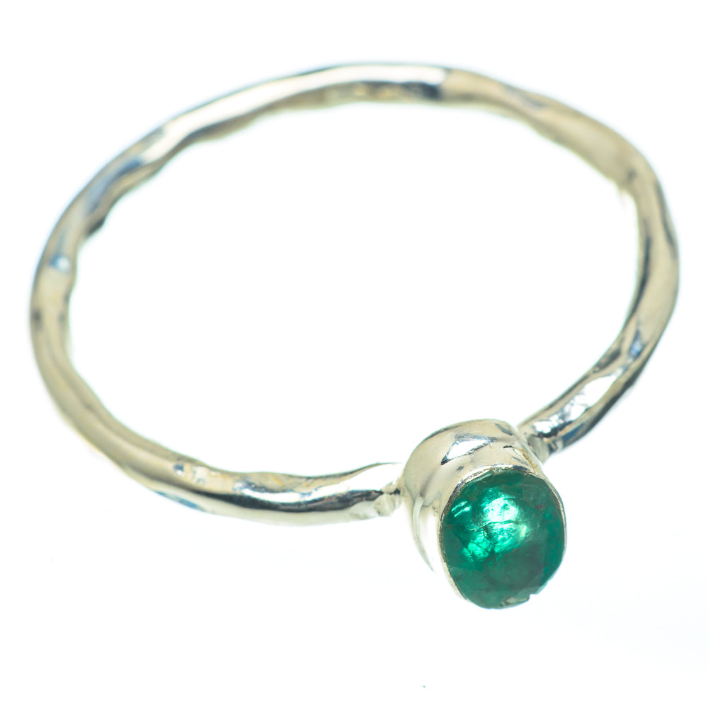 Zambian Emerald Rings handcrafted by Ana Silver Co - RING62178