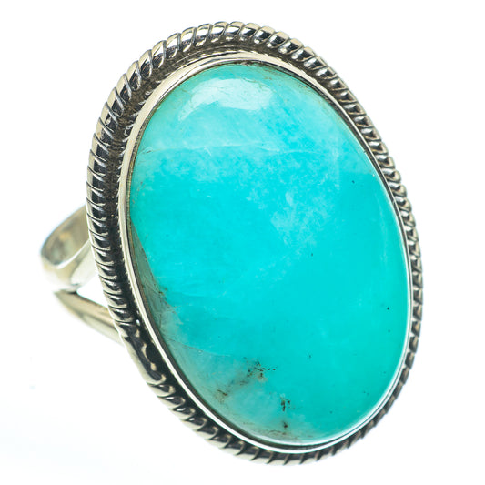 Peruvian Amazonite Rings handcrafted by Ana Silver Co - RING62683