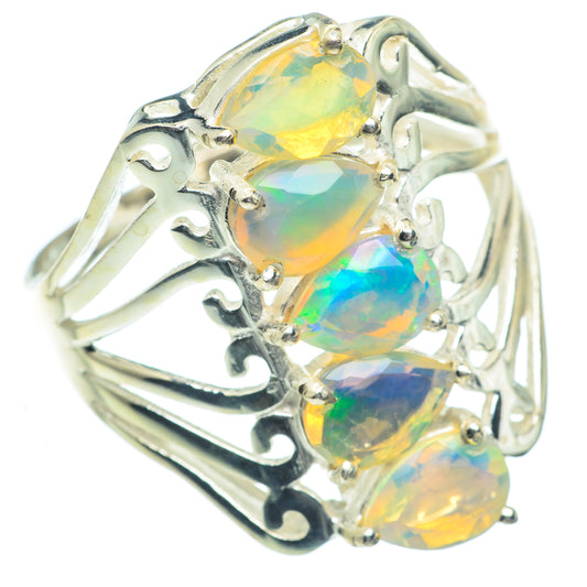 Ethiopian Opal Rings handcrafted by Ana Silver Co - RING63035