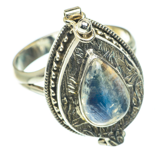 Rainbow Moonstone Rings handcrafted by Ana Silver Co - RING63947