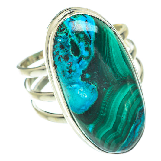 Malachite In Chrysocolla Rings handcrafted by Ana Silver Co - RING64599
