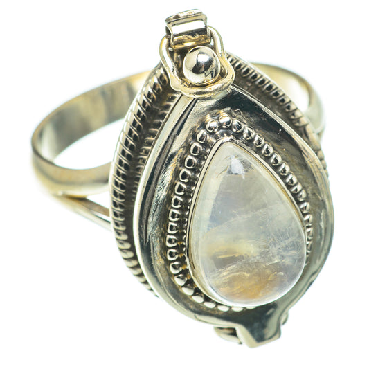Rainbow Moonstone Rings handcrafted by Ana Silver Co - RING64747