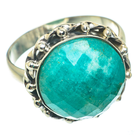 Peruvian Amazonite Rings handcrafted by Ana Silver Co - RING64832
