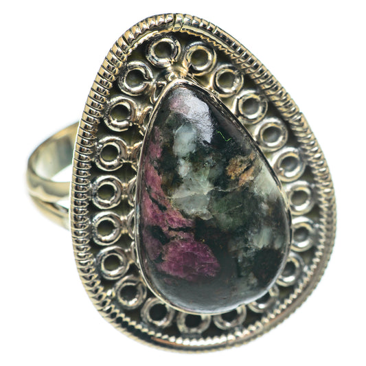 Russian Eudialyte Rings handcrafted by Ana Silver Co - RING69786