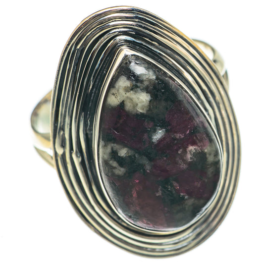 Russian Eudialyte Rings handcrafted by Ana Silver Co - RING70207