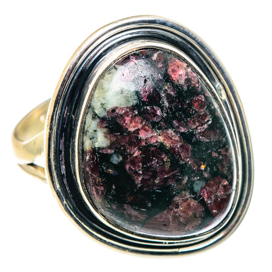 Russian Eudialyte Rings handcrafted by Ana Silver Co - RING92436