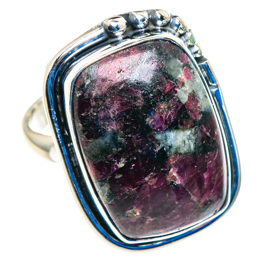 Russian Eudialyte Rings handcrafted by Ana Silver Co - RING92758