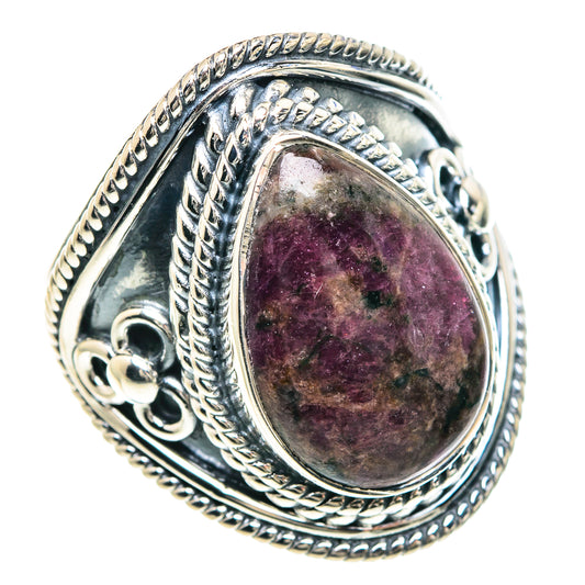 Russian Eudialyte Rings handcrafted by Ana Silver Co - RING93058