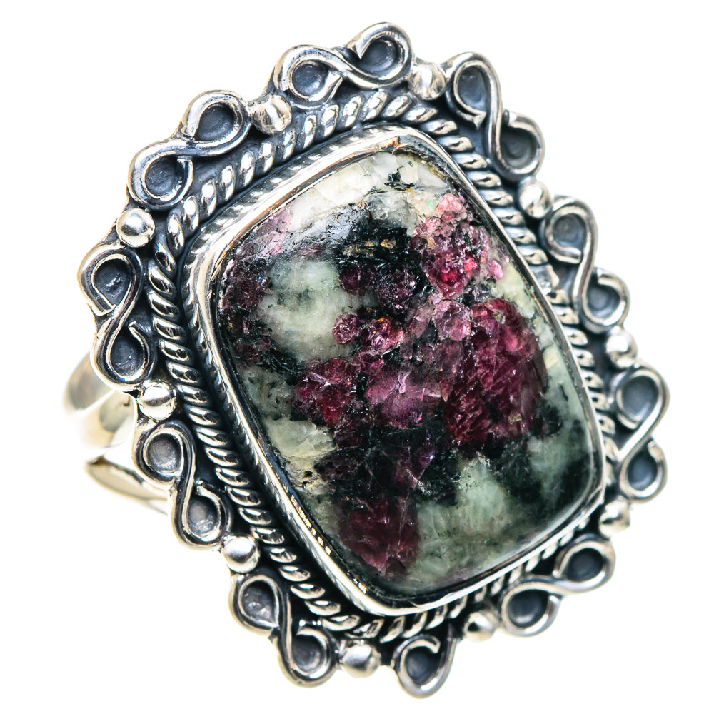 Russian Eudialyte Rings handcrafted by Ana Silver Co - RING93674