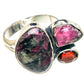 Russian Eudialyte Rings handcrafted by Ana Silver Co - RING93753